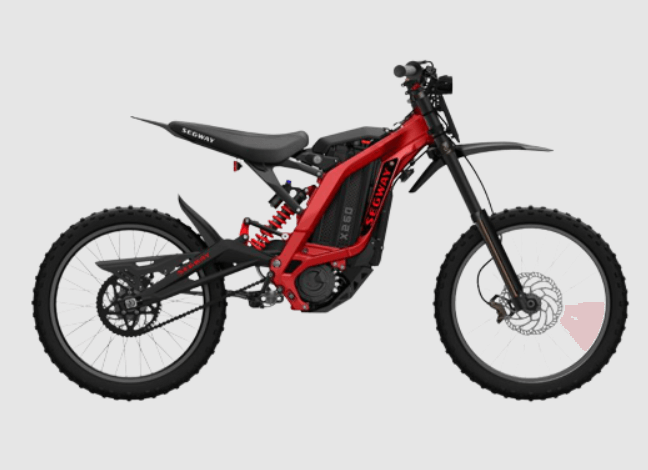 electric dirt bike in red colour